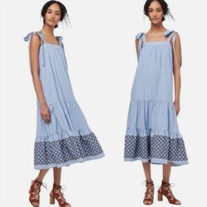 Rebecca Minkoff Lucy Embroidered-Hem Midi Dress - Large